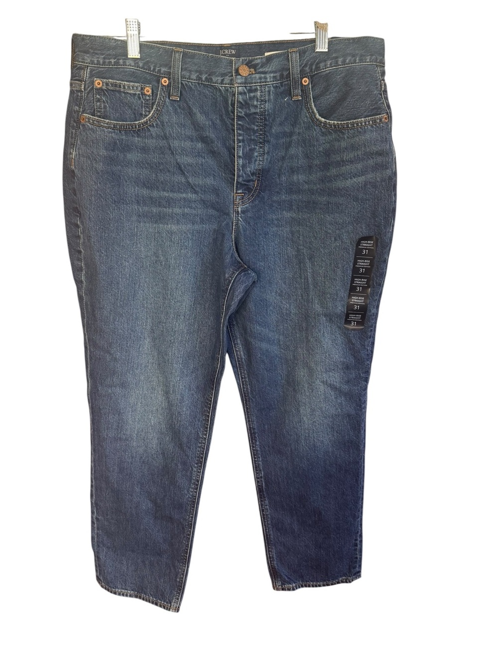 J.Crew High-Rise Straight Jeans Premium Edition Size 31 Button Fly NWT